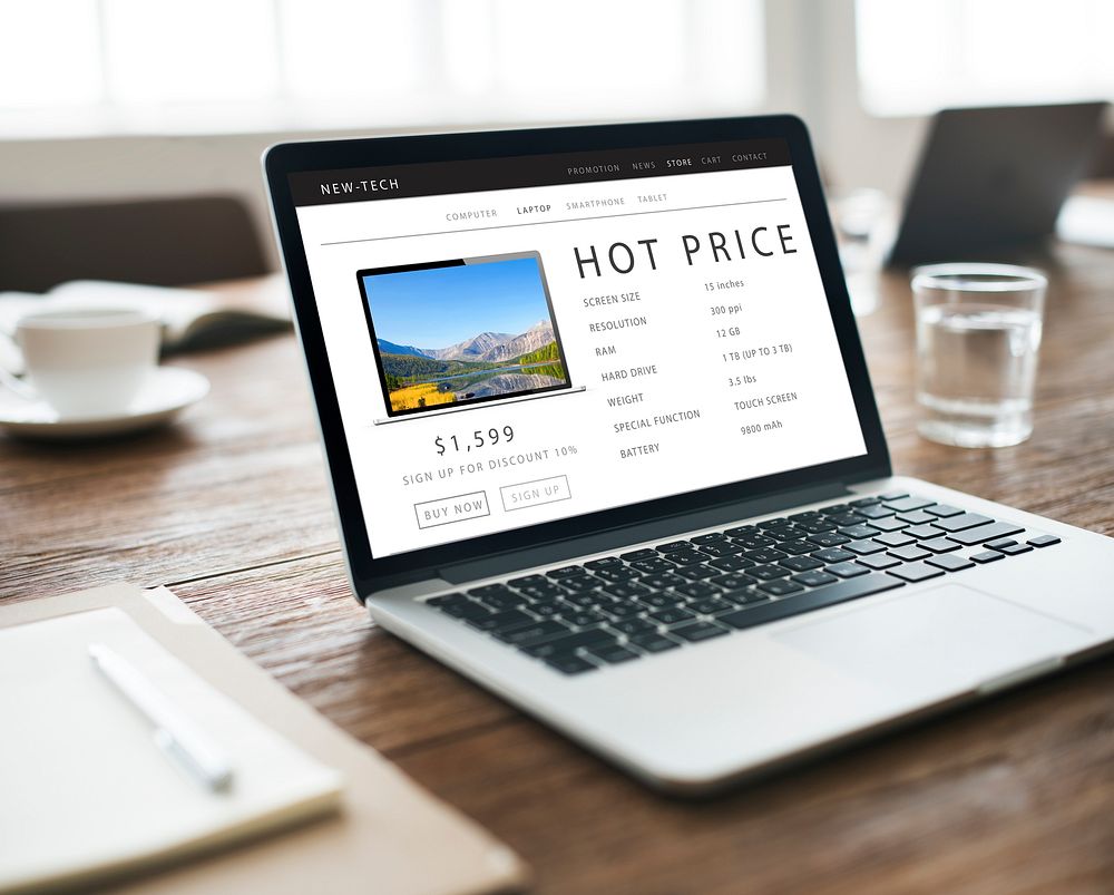 Hot Price Shopping Online Internet Website Concept