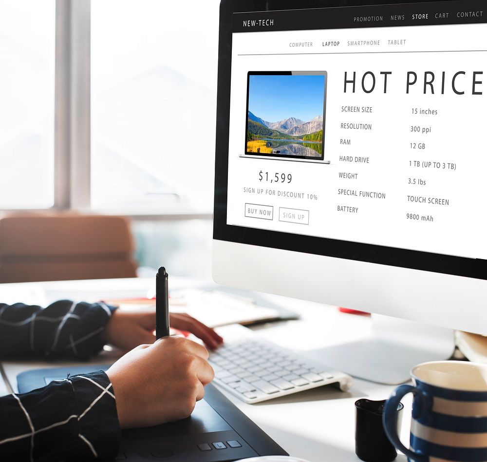 Hot Price Shopping Online Internet Website Concept