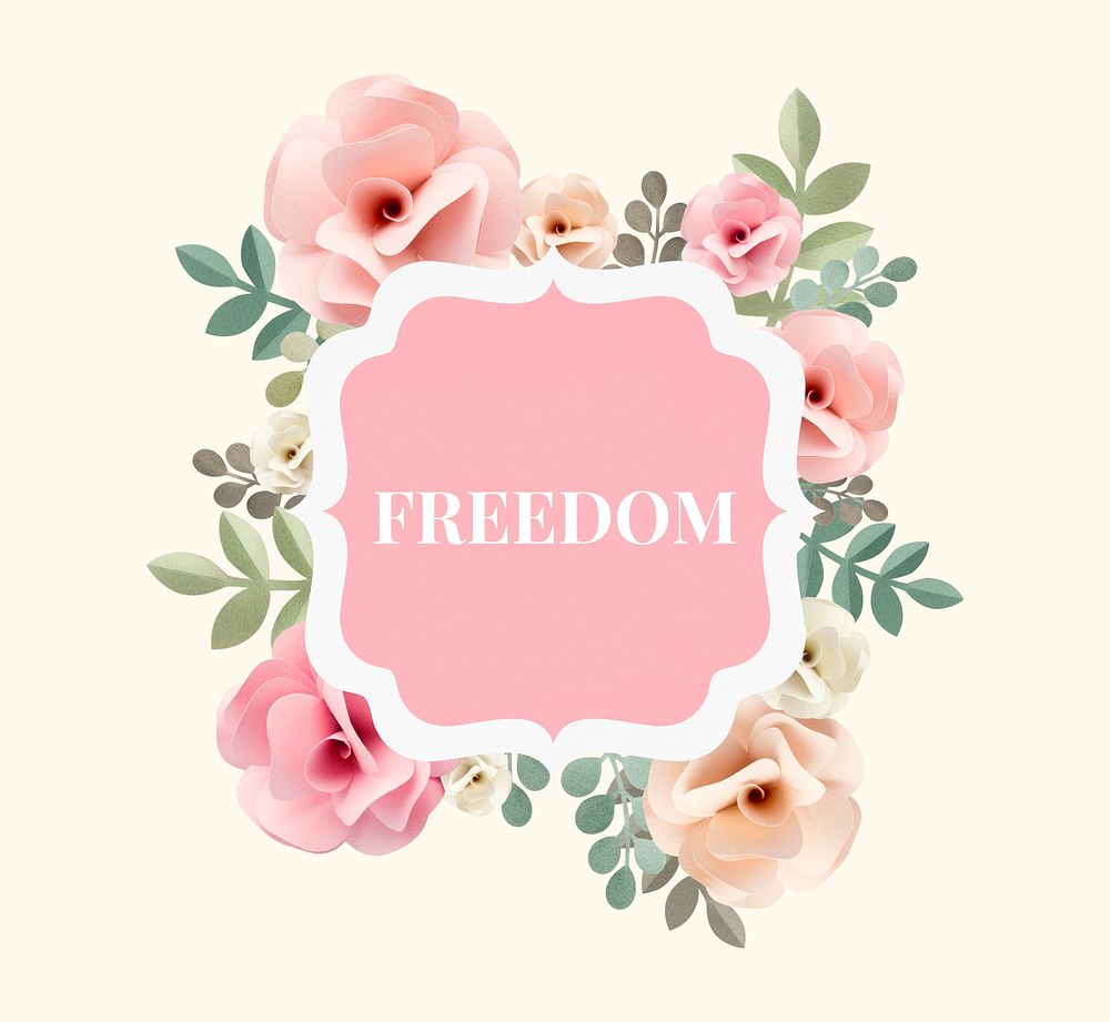 Illustration of freedom and carefree flower