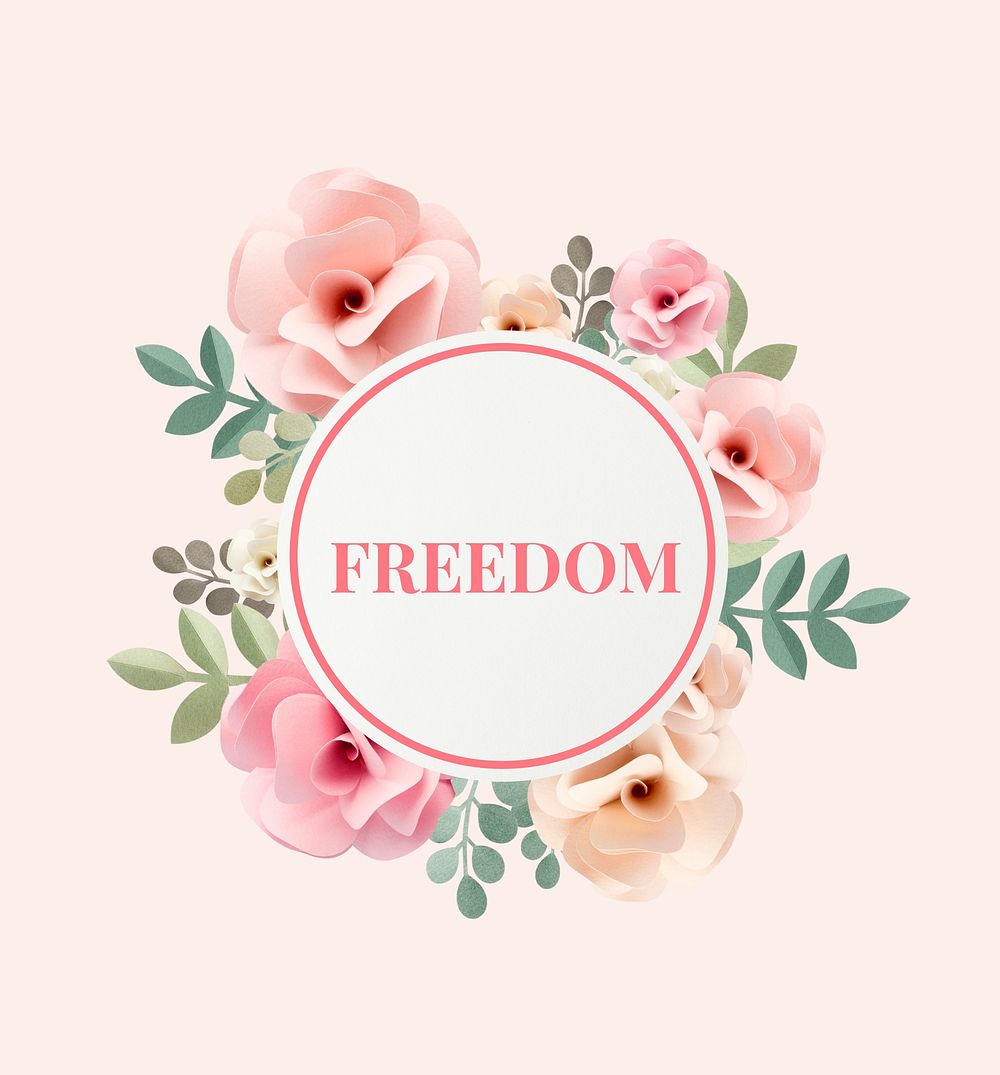 Illustration of freedom and carefree flower