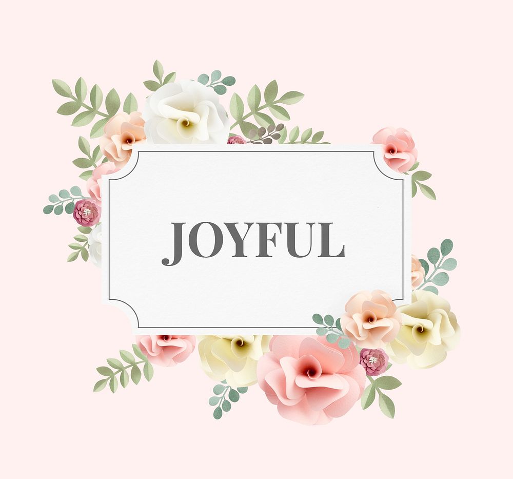 Illustration of happiness joyful flower