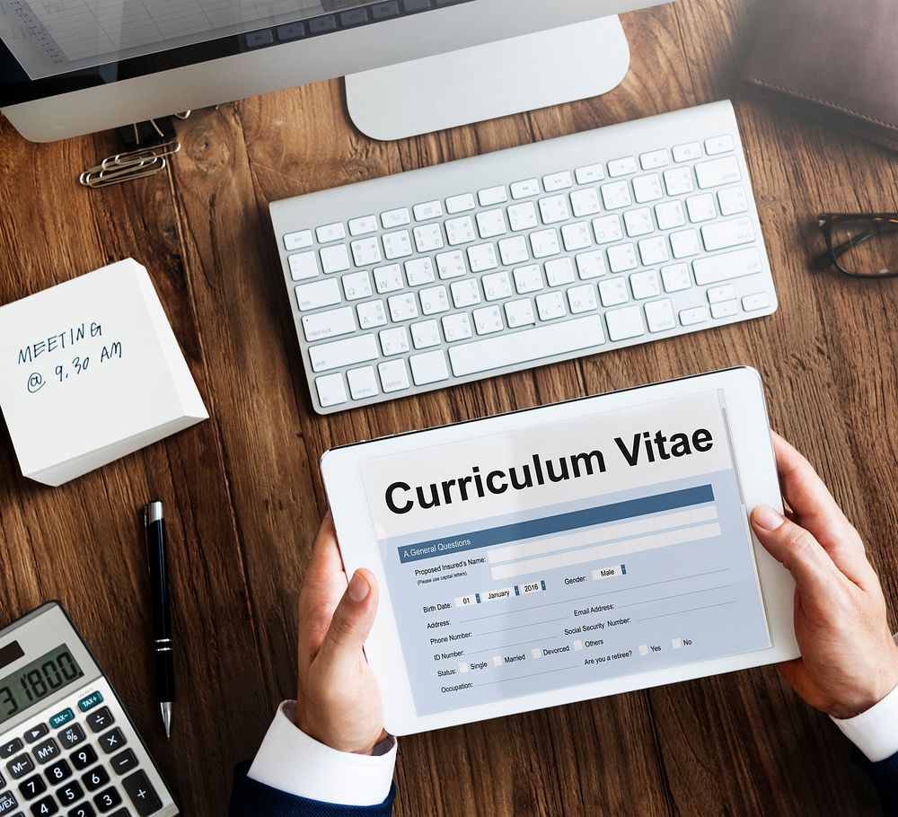 Curriculum Vitae Biography Form Concept