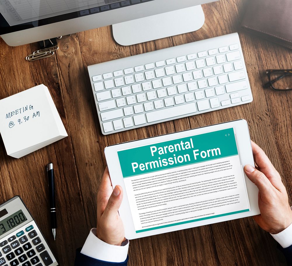 Parental Permission Form Contract Concept