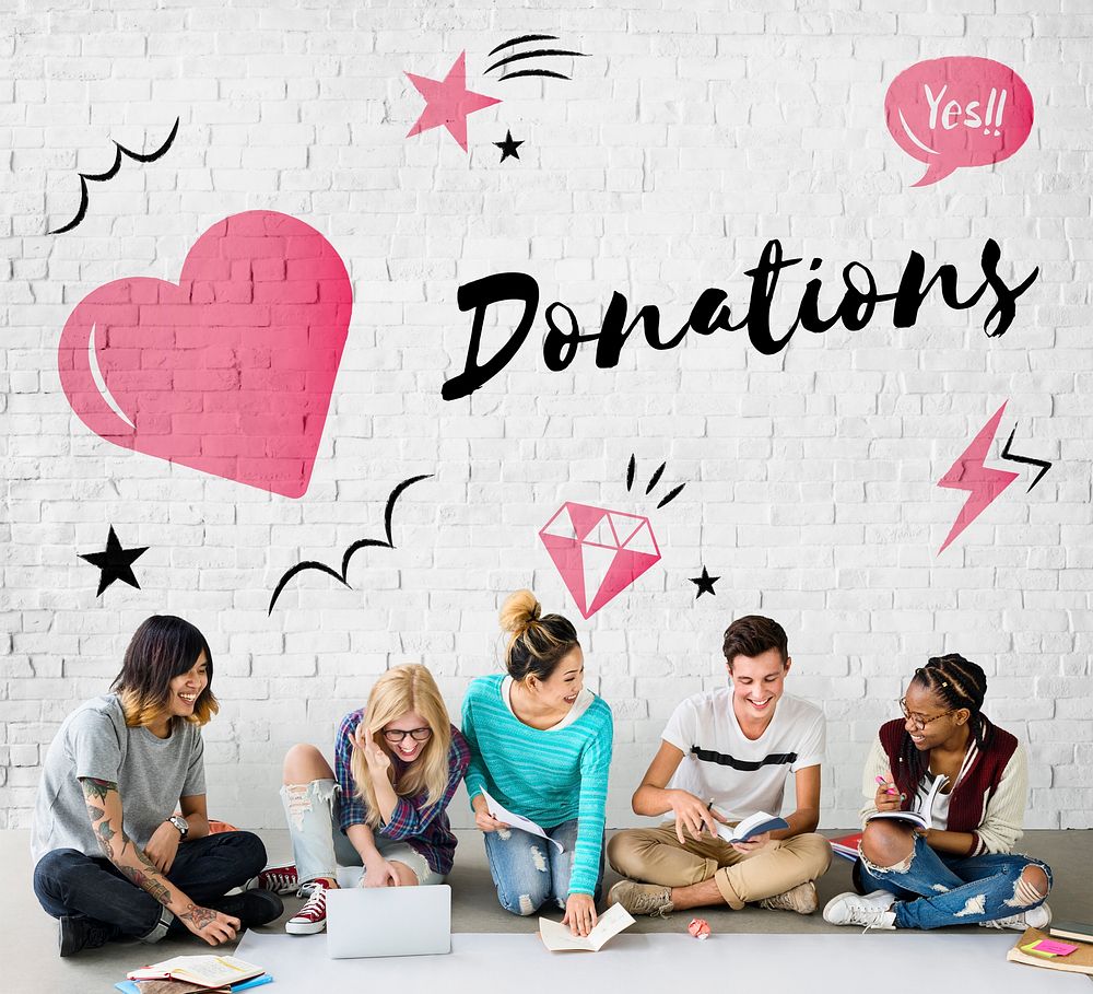 Charity Donation Heart Graphic Concept