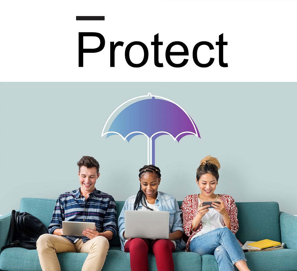 Protect Guard Security Umbrella Graphics Icons Symbols