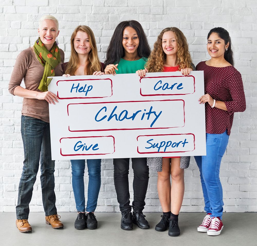 Community Donations Fundraising Volunteer Concept