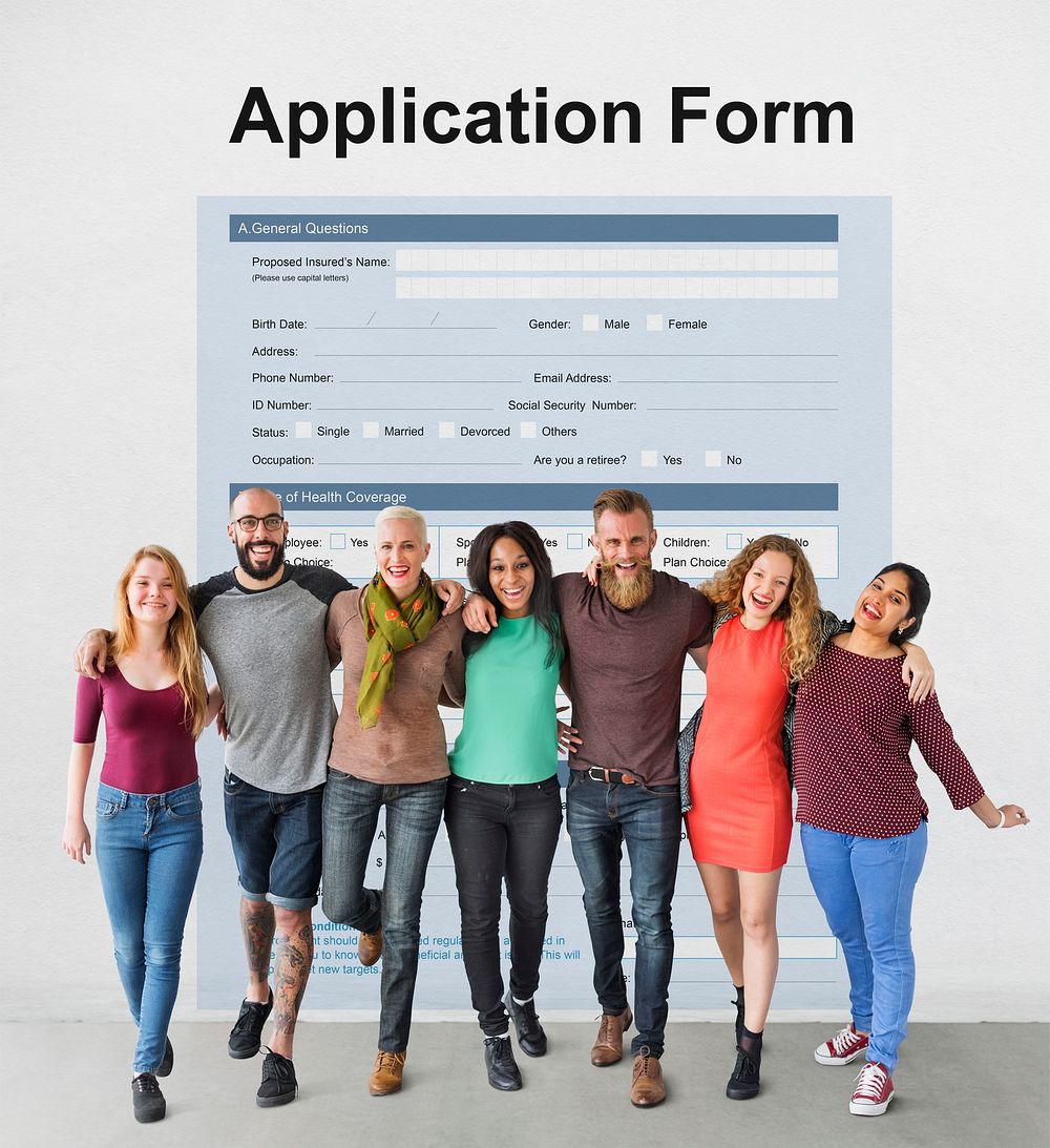 Application Form Document Page Concept