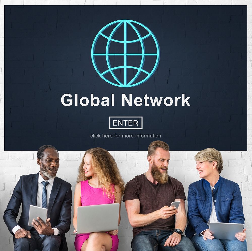 Global Netwok Communication Connection Concept
