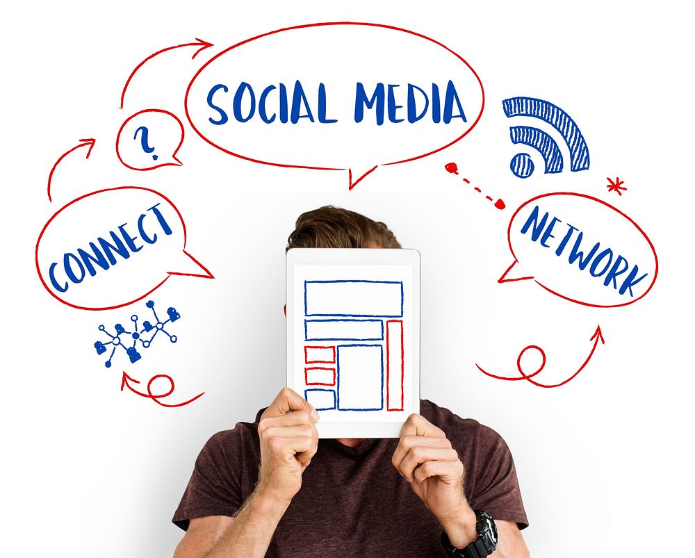 Internet Technology Social Media Concept
