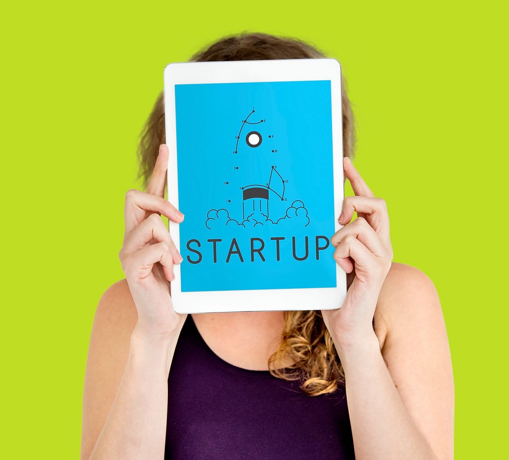 Startup New Business Launch Rocket Connected Dots Puzzle