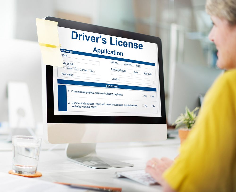 Driver’s License Application Permission Form Concept