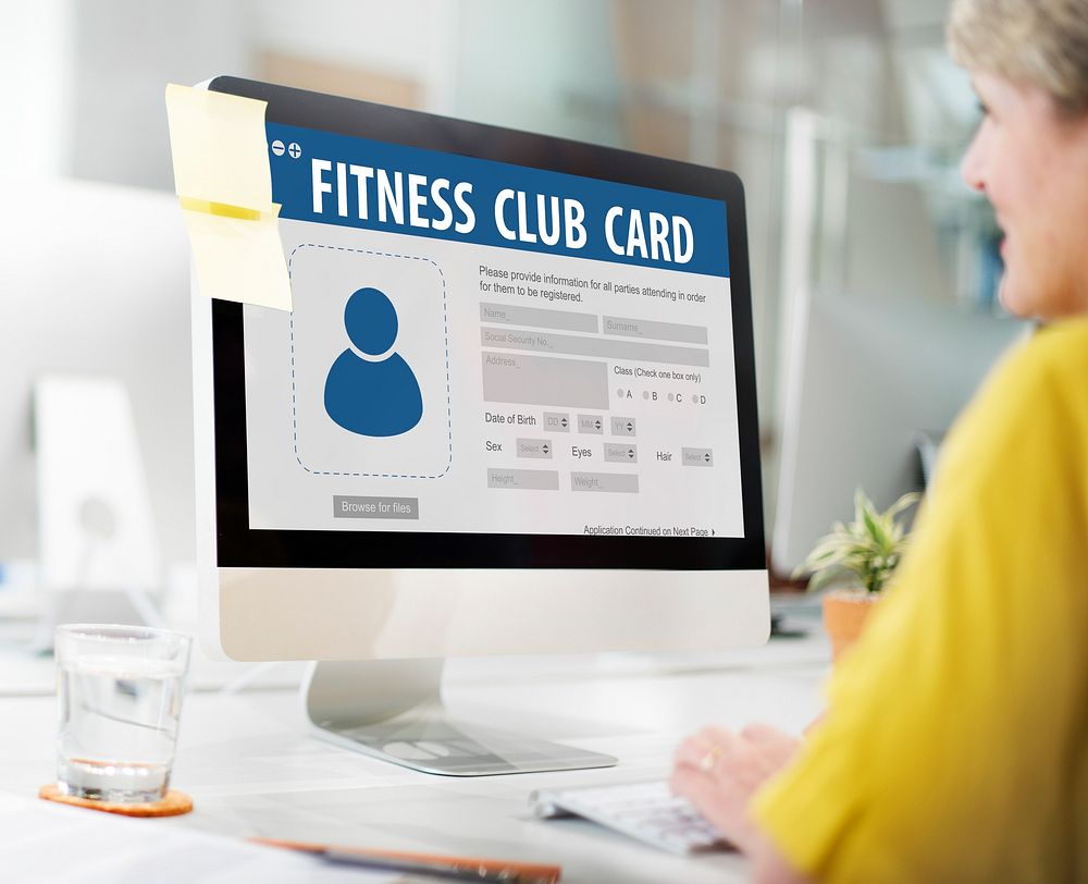 Fitness Club Card Identification Data Information Workout Concept