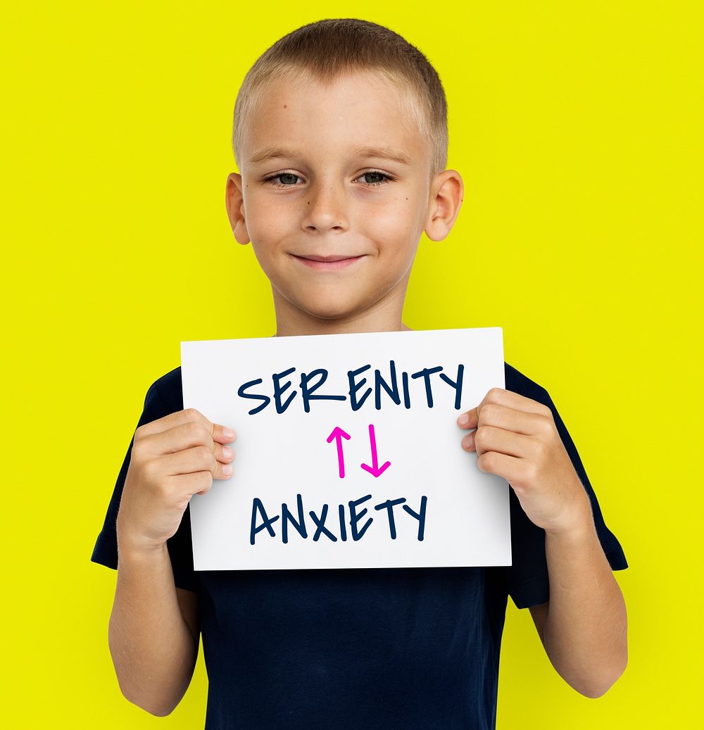 Emotional Antonyms Serenity Anxiety Illustration