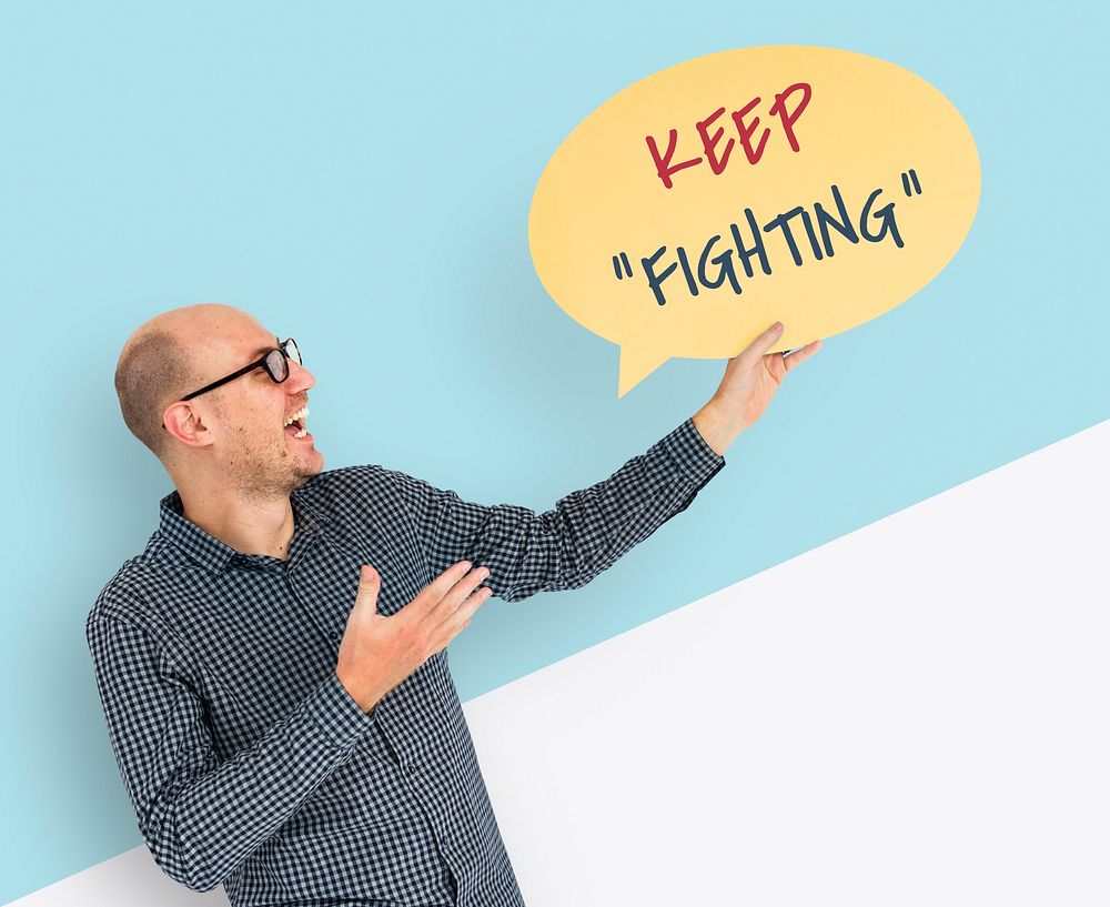 Keep Fighting Motivation Word Message