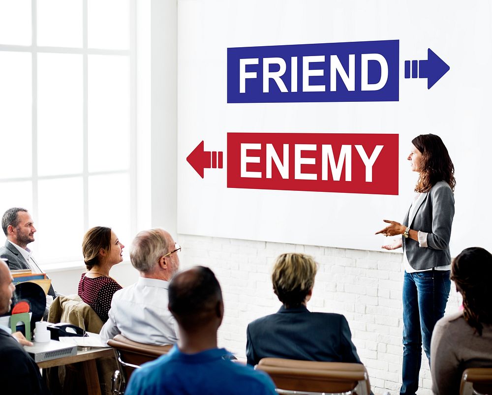 Friend Enemy Opposite Adversary Dilemma Choice Concept