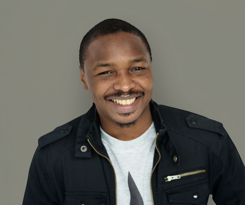 African Man Smiling Happiness Studio Portrait