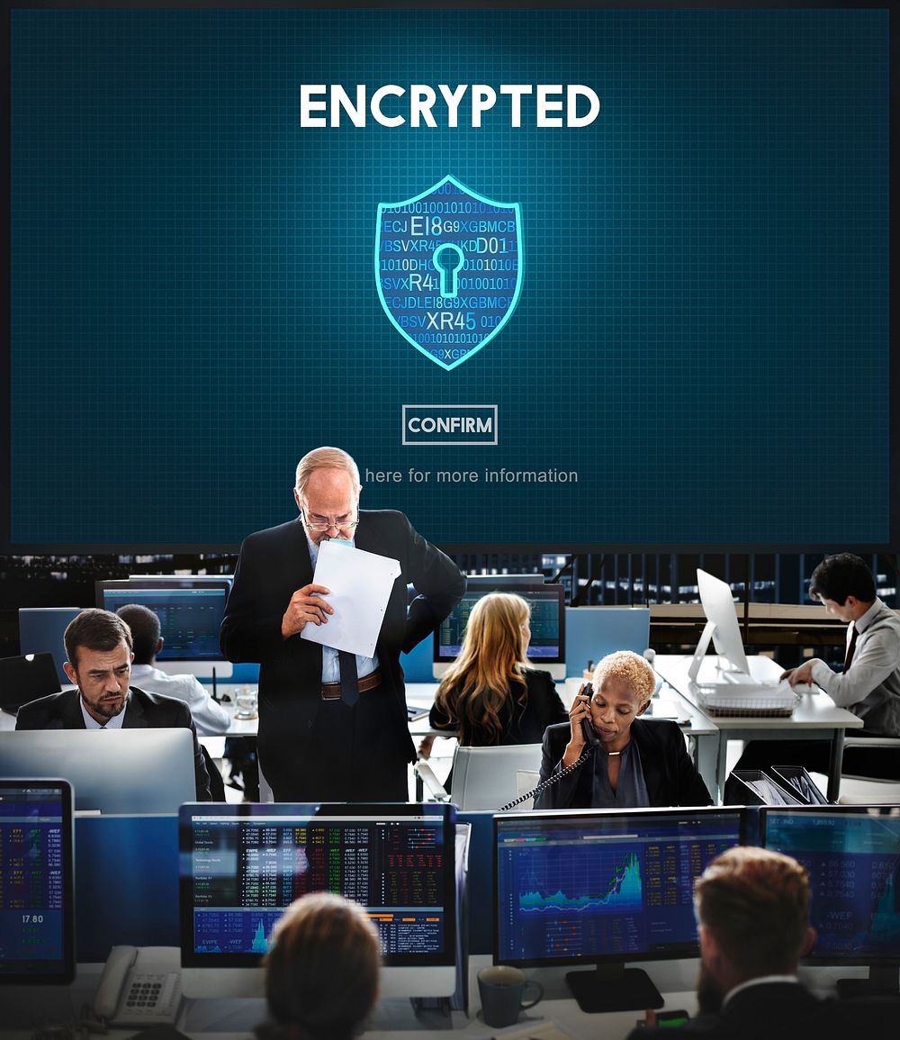Encrypted Data Privacy Online Security Protection Concept
