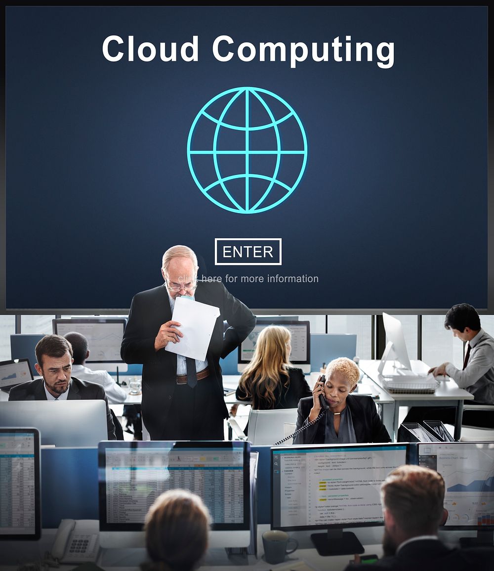 Cloud Computing Connection Networking Technology Concept