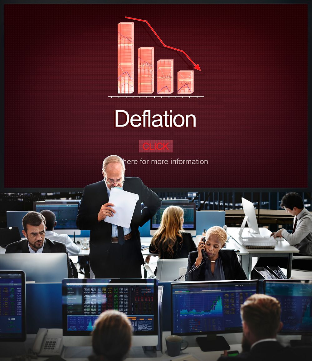 Deflation Bounce Currency Economy Financial Concept