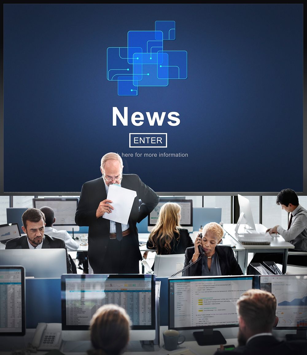 News Broadcast Information Report Update Communication Concept