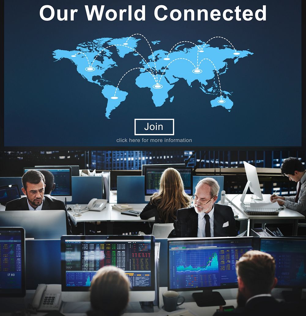 Our World Connected Social Networking Interconnection Concept