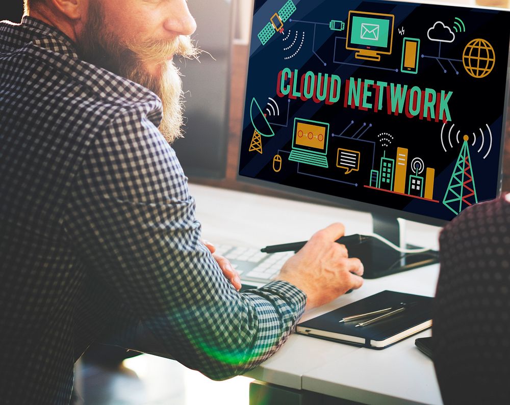 Cloud Network Computing Digital Data Storage Concept