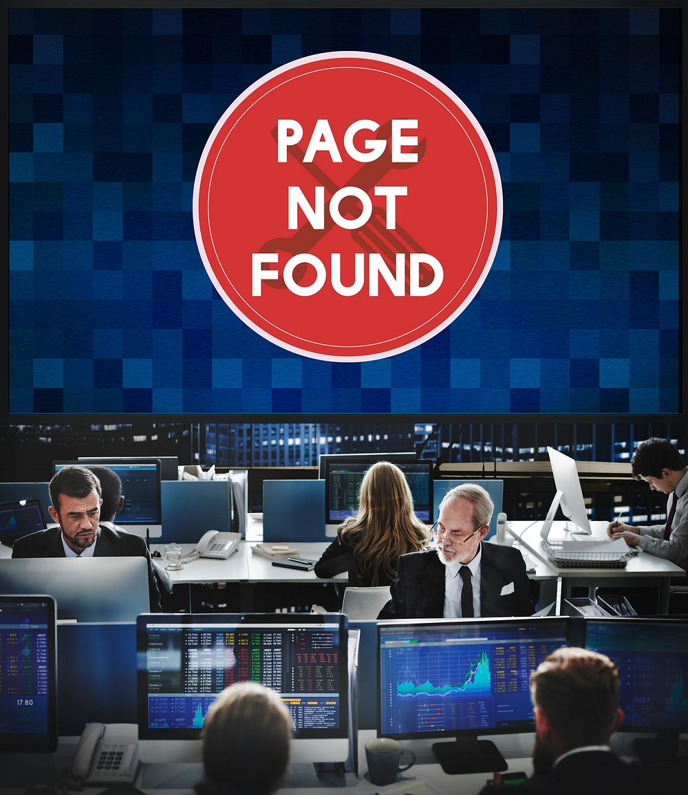 Page Not Found Message 404 Problem Concept