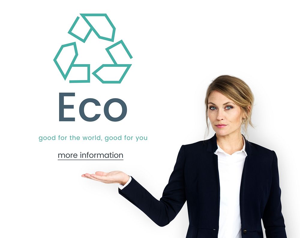 Businesswoman showing environment concept