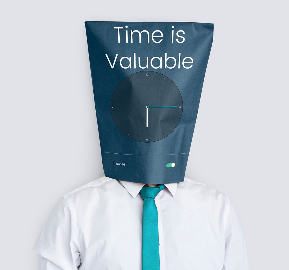 Time is valuable and clock icon graphic