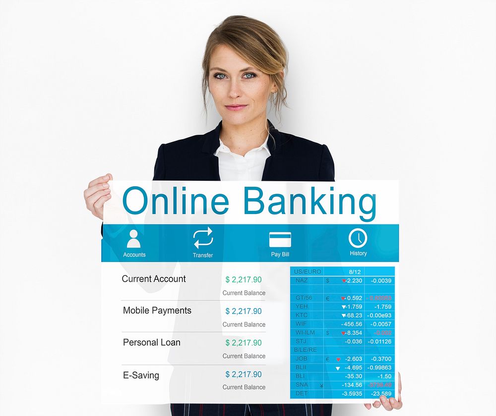 Technology Online Banking Services Illustration