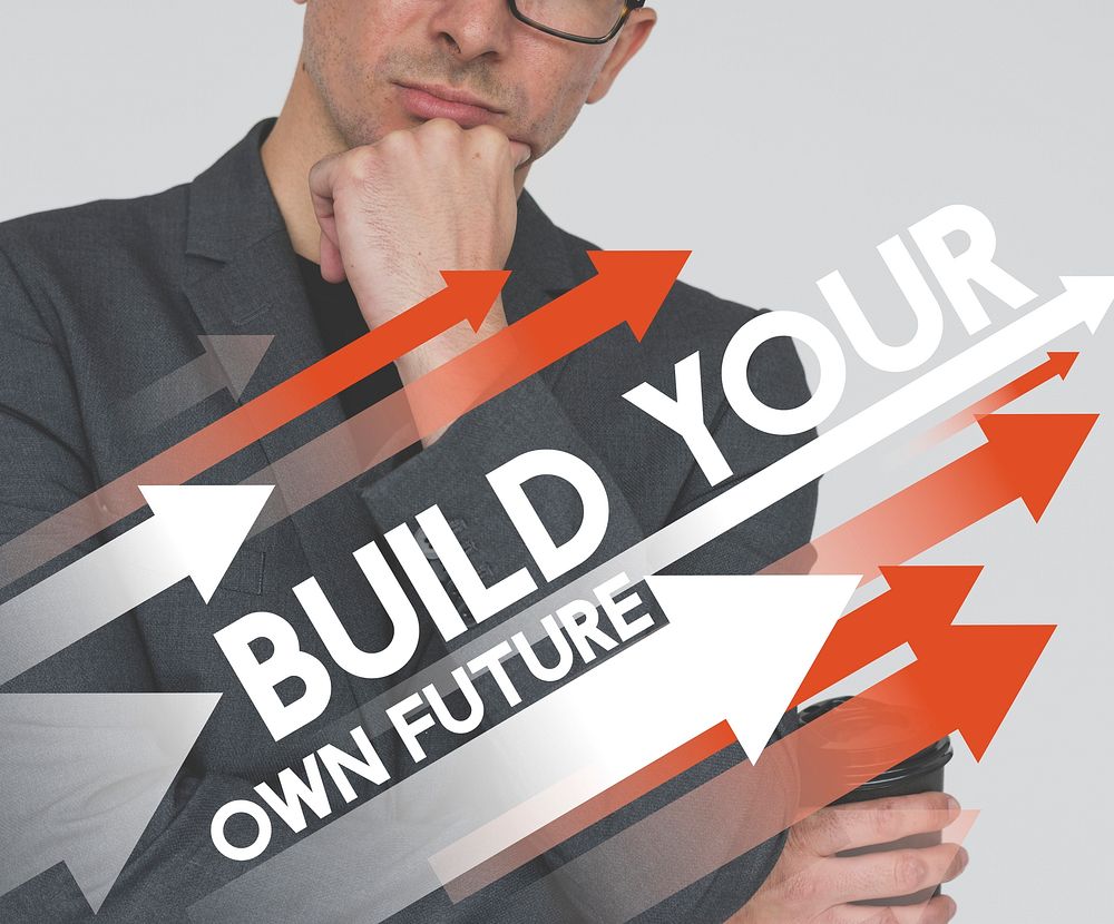 Build Your Own Future Motivation  Word Graphic