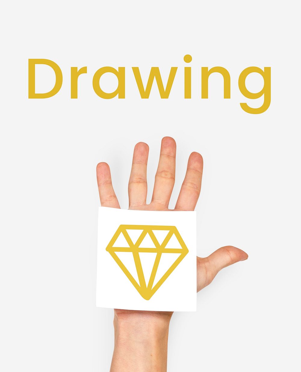 Graphic of creative design with diamond symbol