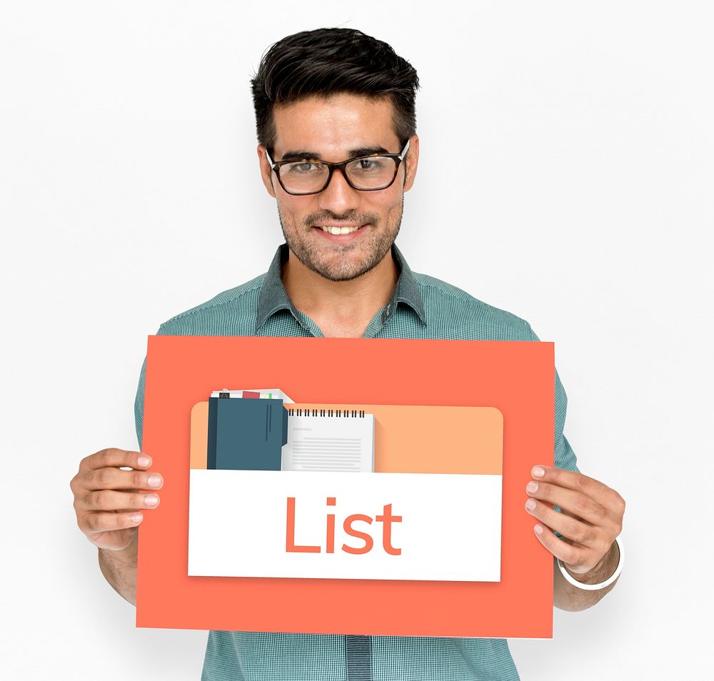 Illustration of personal organizer notepad on banner