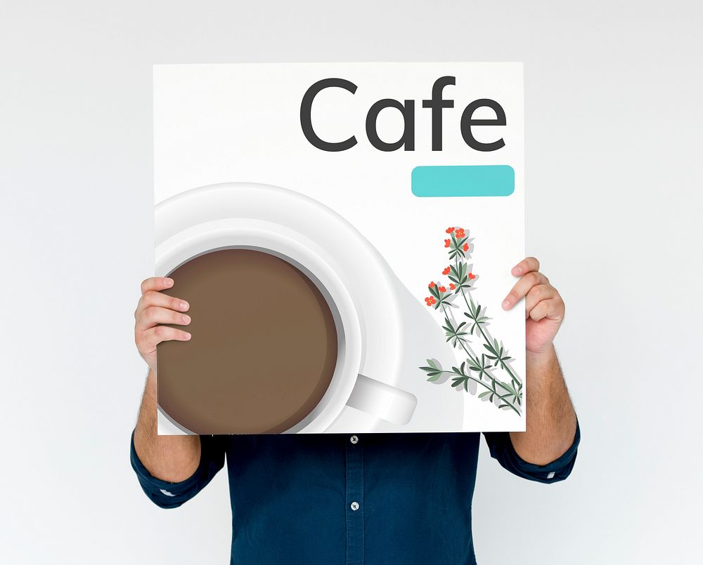 Illustration of coffee cup decoration cafe commercial on banner
