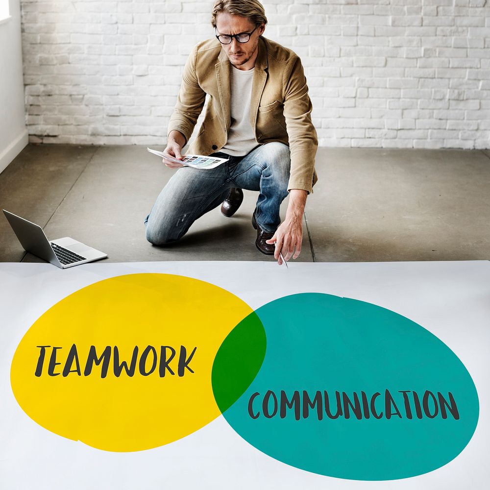 Teamwork Communication Ideas Motivation Circles Concept