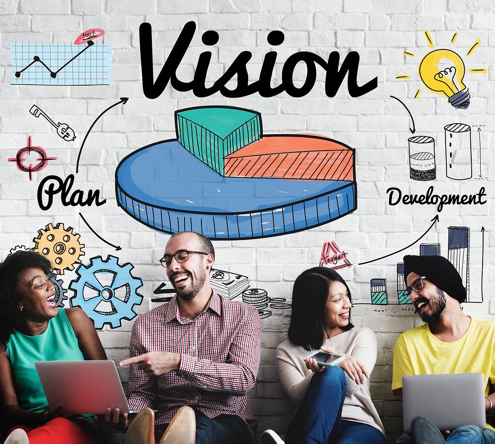 Vision Development Pie Graph Concept