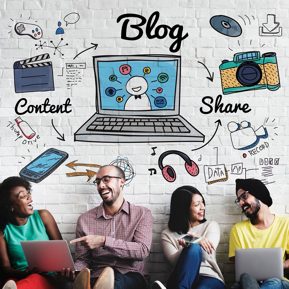 Blog Homepage Content Social Media Online Concept