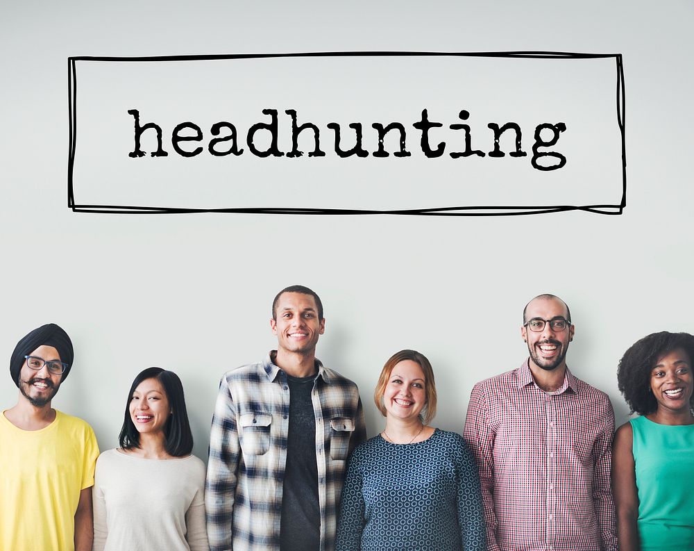 Headhunting Hiring HR Human Resources Position Concept