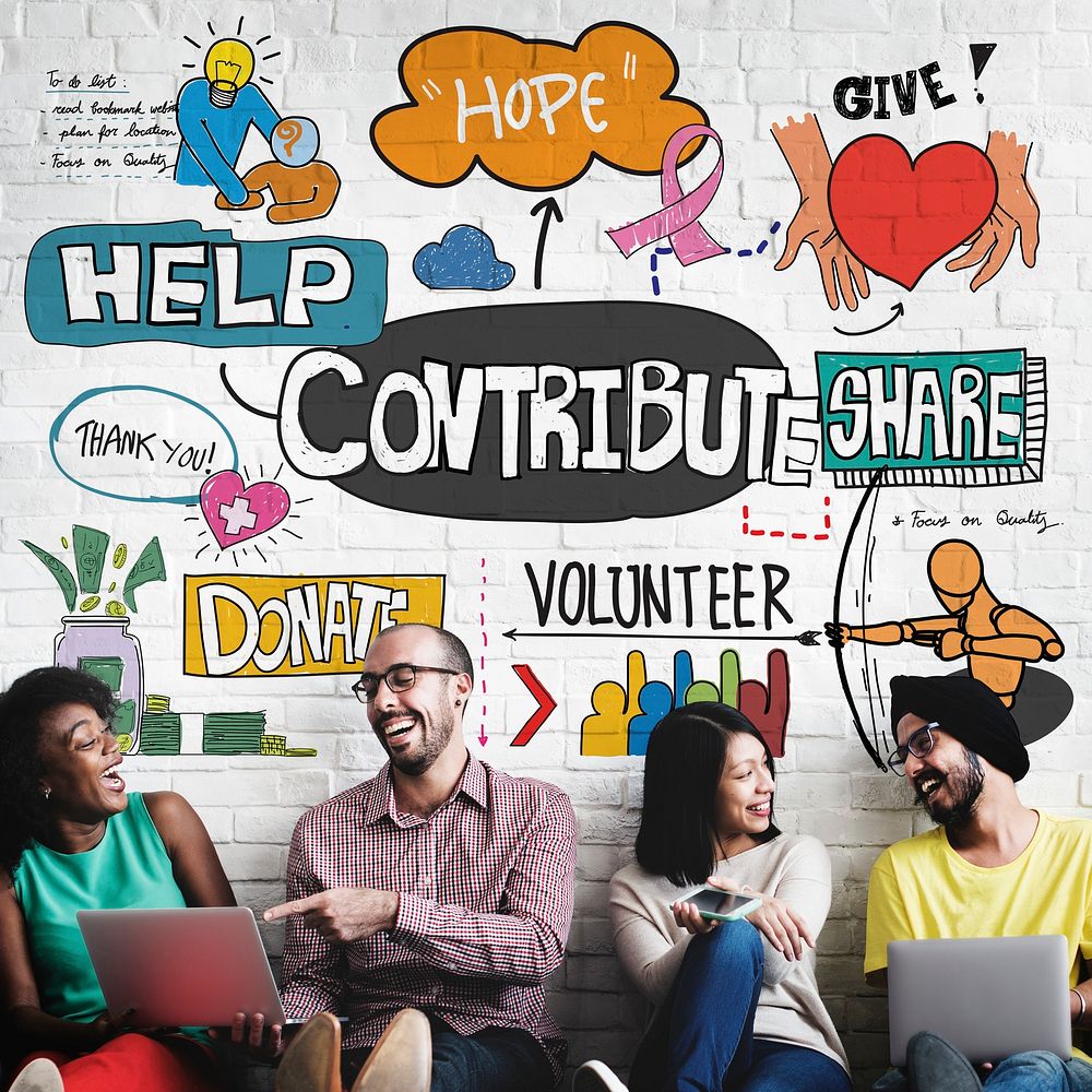 Contribute Corporate Collaboration Support Contribution Concept