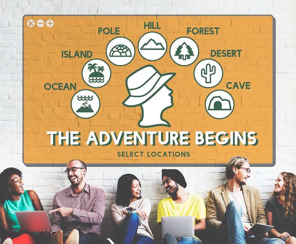 The Adventure Begins Travel Journey Experience Concept