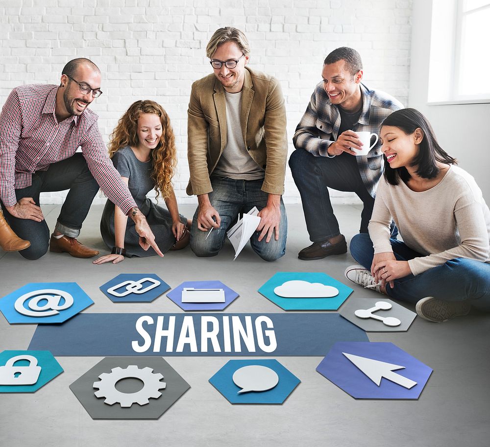Sharing People Technology Graphic Concept