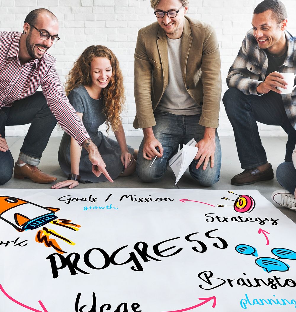 New Business Achievement Organization Progress Concept