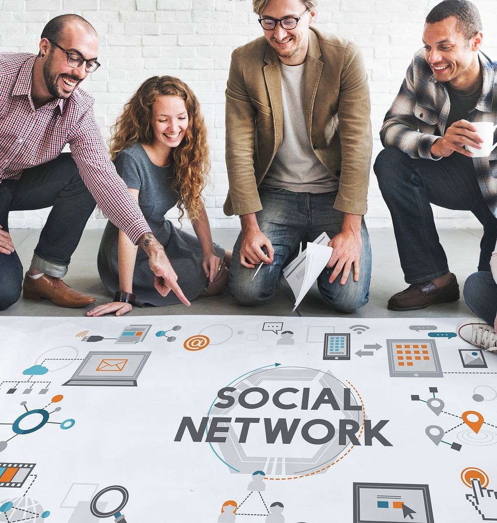 Social Network Connection Digital Communication Concept