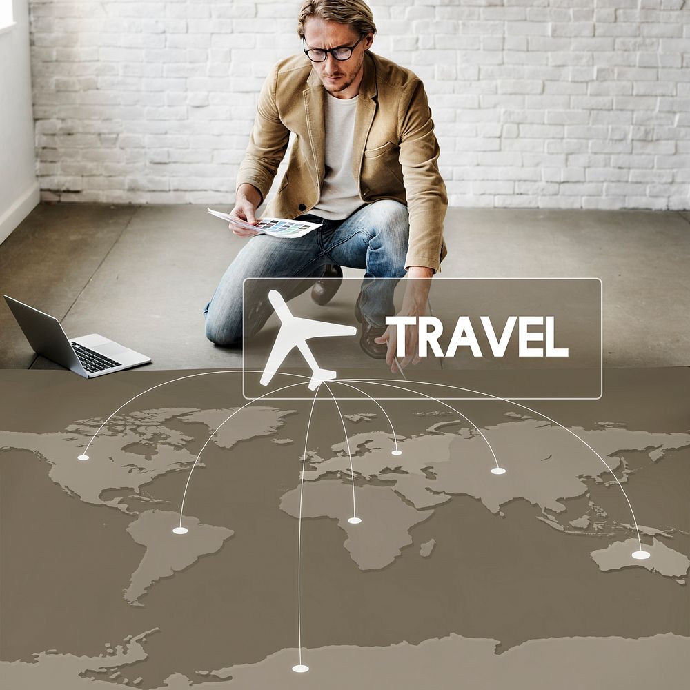 Flight Ticket Booking Destination Journey Concept