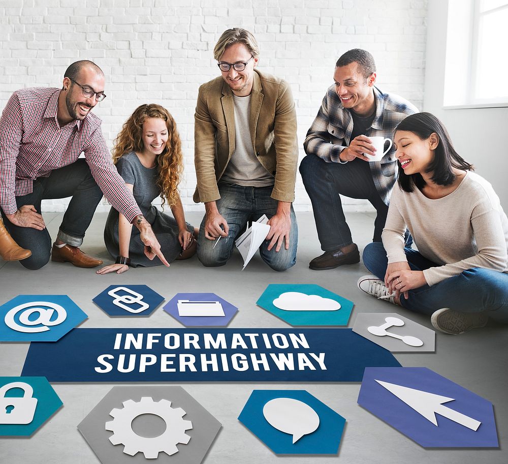 Information Super Highway Communication Network Concept