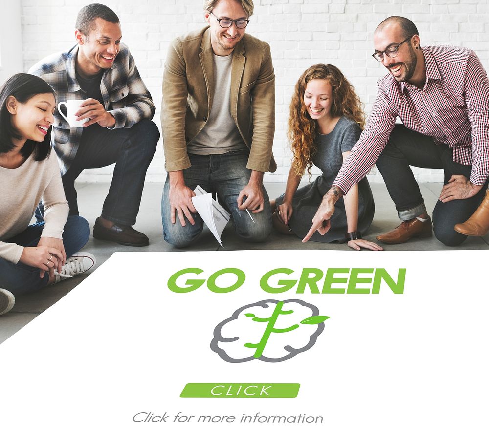 Go Green Refresh Think Green Concept