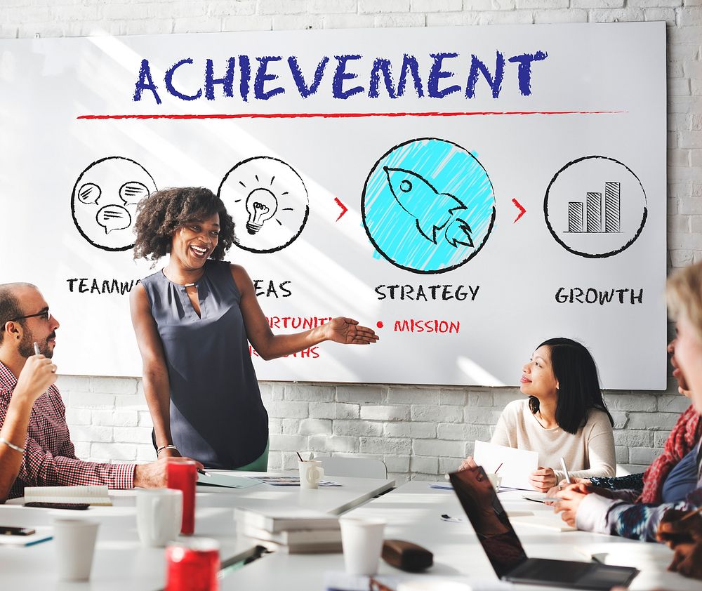 Achievement Business Plan Growth Strategy Concept