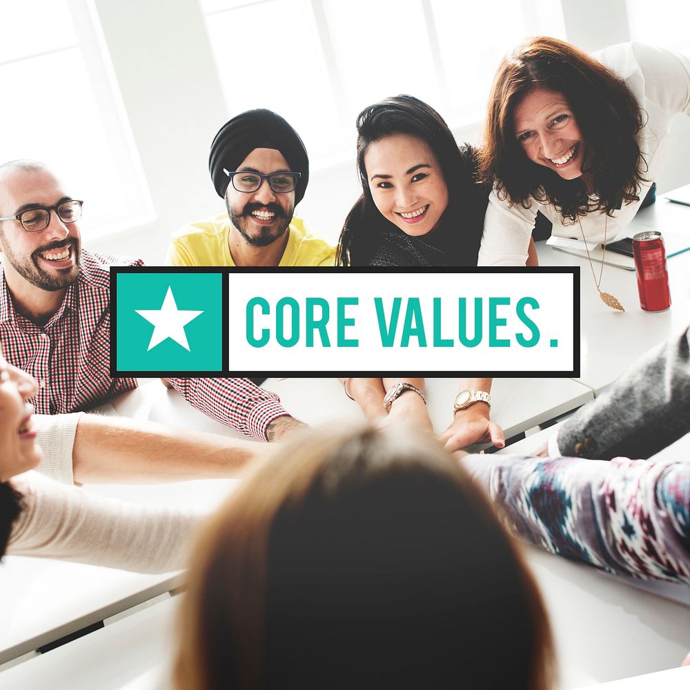 Core Values Important Business Education Concept