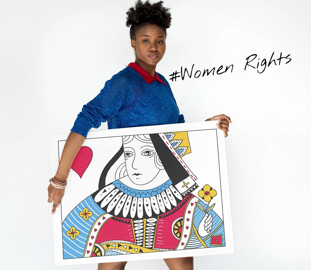 Women Rights Queen Card Concept