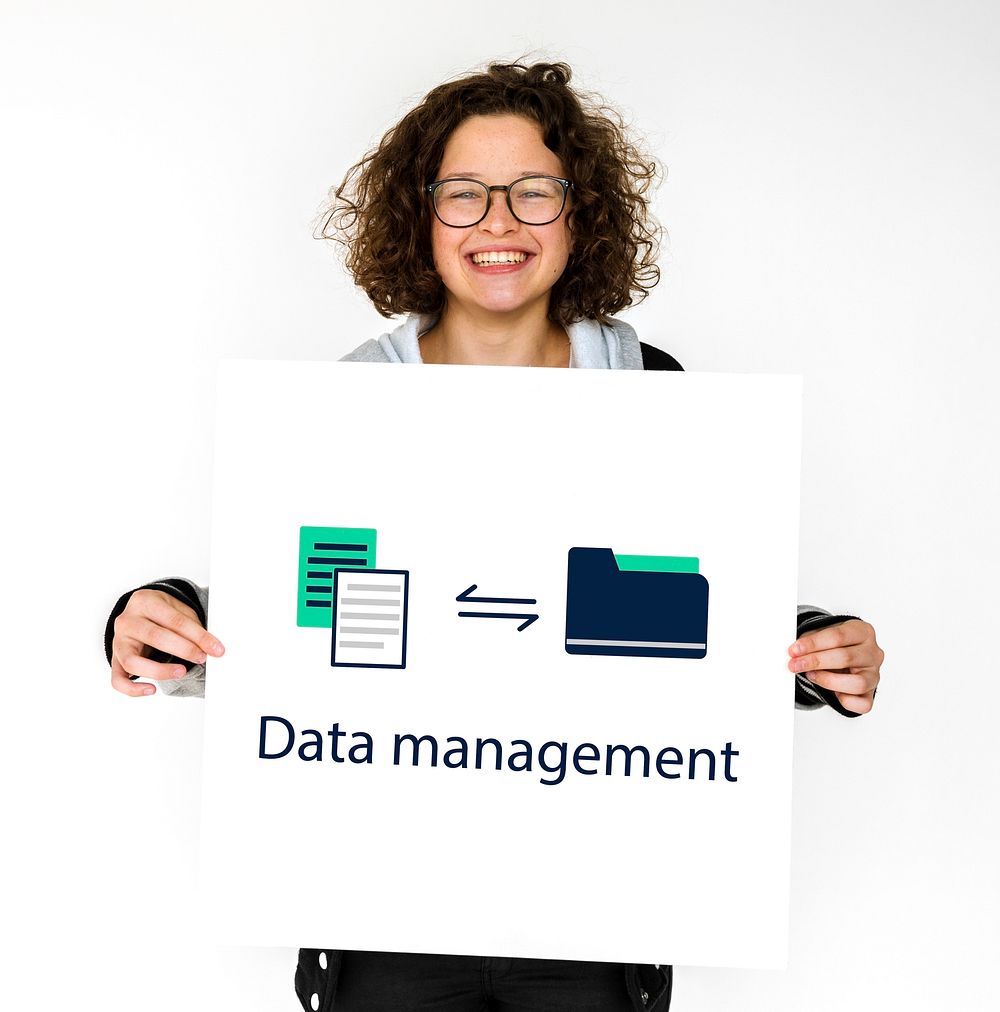 Data Information Sharing File Folder Graphic